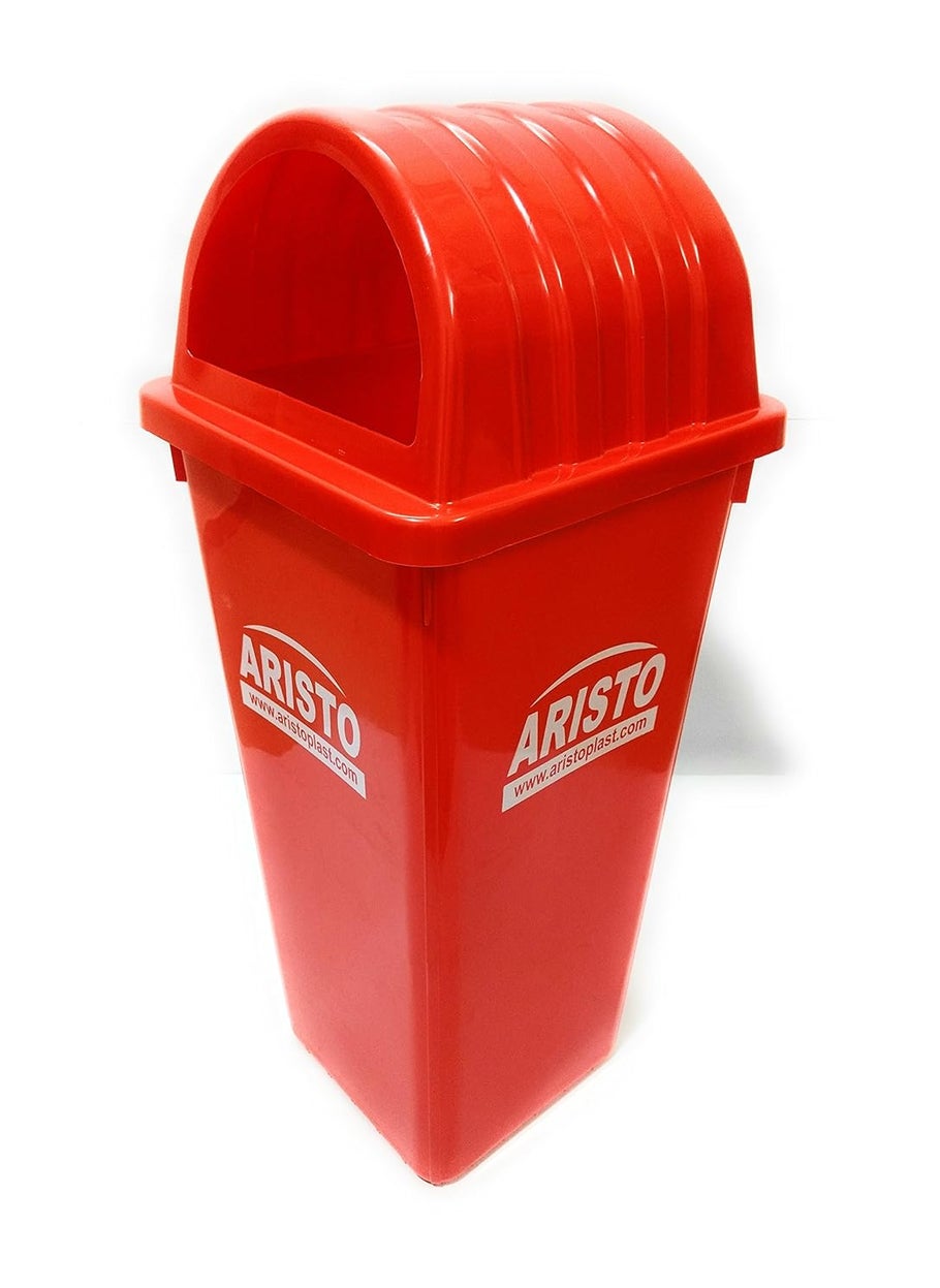 Aristo - ARISTO Square Dome Lid Big Garbage Waste Dustbin Trash Bucket 60 Liters Red Color Can Be Used for Garbage Waste Management (Wet & Dry) - Image 1