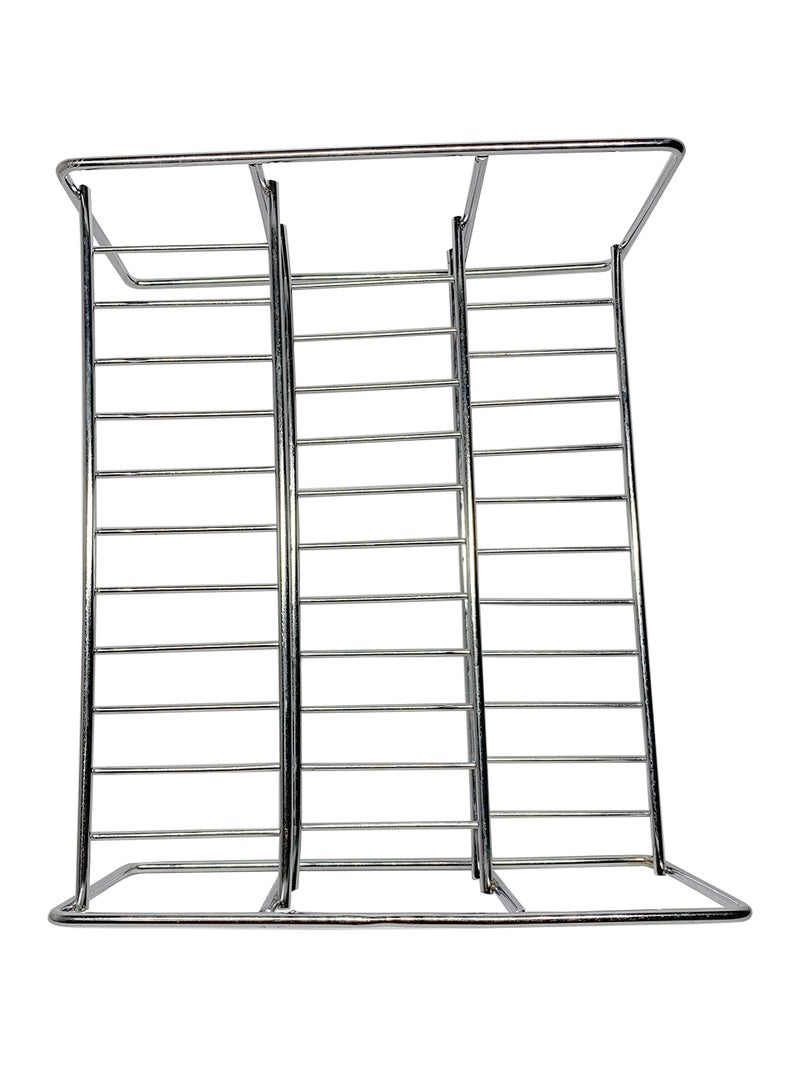 JUGTE 3-Tier Step Standing Rack Stainless Steel Kitchen Cabinets Storage Racks Step for Kitchen Storage Countertop Display Shelf Organizer Condiment Shelf Rack (Small 28 x 24 x 12 cm) - Image 4