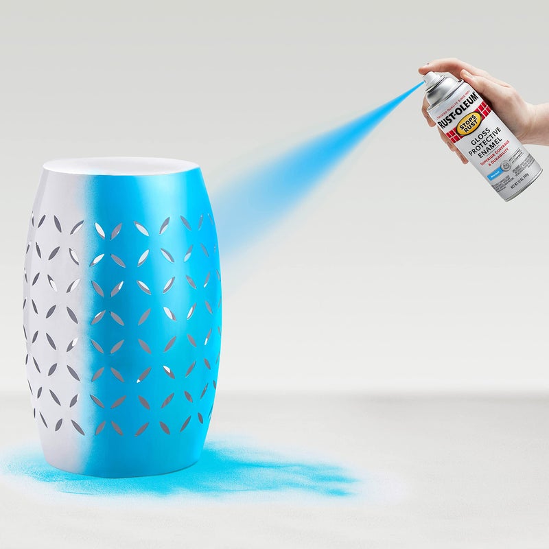 Rust-Oleum 269292 Stops Rust Spray Paint, 12 oz, Gloss Maui Blue - Image 5