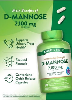 Nature's Truth, Concentrated Strength, D-Mannose, 2,100 mg, 90 Quick Release Capsules - pzsku/Z38457E38184F9BF09DC4Z/45/_/1737452165/73f3a121-d72a-44b2-8c08-5dc1013a9018