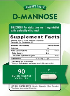 Nature's Truth, Concentrated Strength, D-Mannose, 2,100 mg, 90 Quick Release Capsules - pzsku/Z38457E38184F9BF09DC4Z/45/_/1737452209/4b9e4d6b-ecd3-4f30-9c28-6cfb16fce8ef