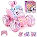 Logth Unicorn Toys RC Car for Girls 46 Pink Cute Remote Control Toy for Beginner EasytoUse 360Flips Stunt Cool Blinky Lights 3 4 5 6 7 810 Year Old Girl Birthday Gift Idea Christmas Stuff - Image 2
