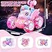 Logth Unicorn Toys RC Car for Girls 46 Pink Cute Remote Control Toy for Beginner EasytoUse 360Flips Stunt Cool Blinky Lights 3 4 5 6 7 810 Year Old Girl Birthday Gift Idea Christmas Stuff - Image 4