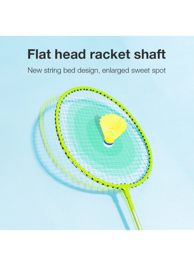 Deli - Agnite Er301 Badminton Racket Set – 2 Lightweight Carbon Rackets, G5 Comfortable Grip, Reinforced T-Joint, Stable Stringing, Includes 2 Shuttlecocks & Carry Bag. - Image 1