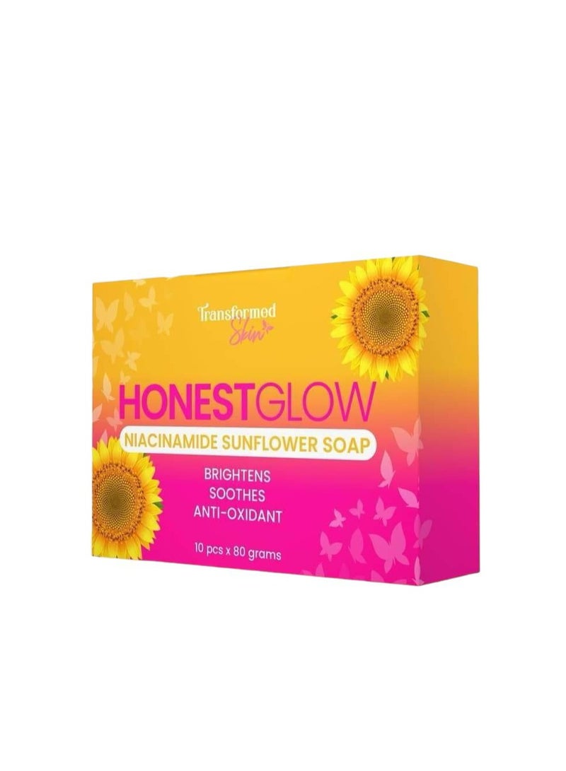Transformed Skin Honest glow niacinamide sunflower soap 10pcs X 80grams