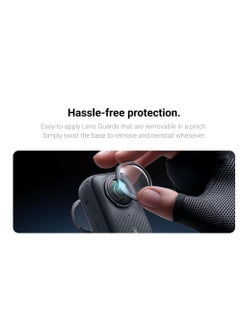 KASTWAVE 2 Pcs Lens Guard Protective Cover, Insta360 X4 Lens Cap, Standard Removable Lens Guards, Sports Camera Rotating Optical Tempered Glass/PC Protective Mirror Lens, for Insta360 X4 Accessories  - Image 3