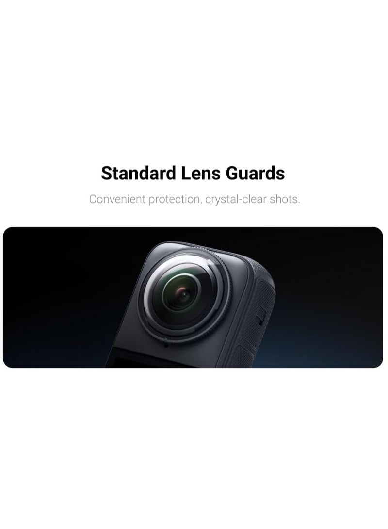 KASTWAVE 2 Pcs Lens Guard Protective Cover, Insta360 X4 Lens Cap, Standard Removable Lens Guards, Sports Camera Rotating Optical Tempered Glass/PC Protective Mirror Lens, for Insta360 X4 Accessories  - Image 5