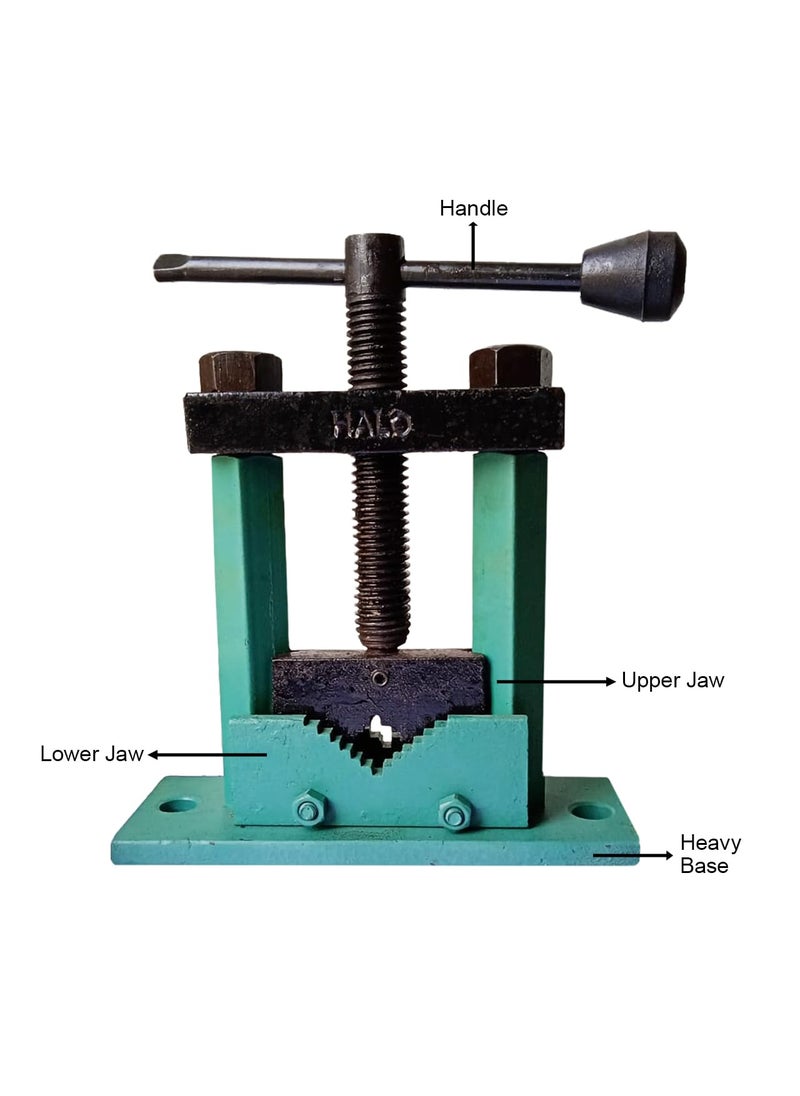 B.K.Jagan and Co B K JAGAN CO Pipe Vice Pillar Type 12 To 2 Inch HIRA TABLE VICEBENCH VICE SIZE IN NO3 PNo12794 COMBO  - Image 3