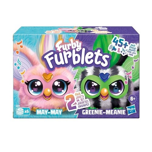 Furby Furblets Fierce & Fabulous 2 Pack, Greenie-Meanie & May-May with 45 Sounds Each, Electronic Plush Toys for Girls & Boys, Christmas Stocking Stuffer Gifts, Ages 6+ (Amazon Exclusive) - Image 2