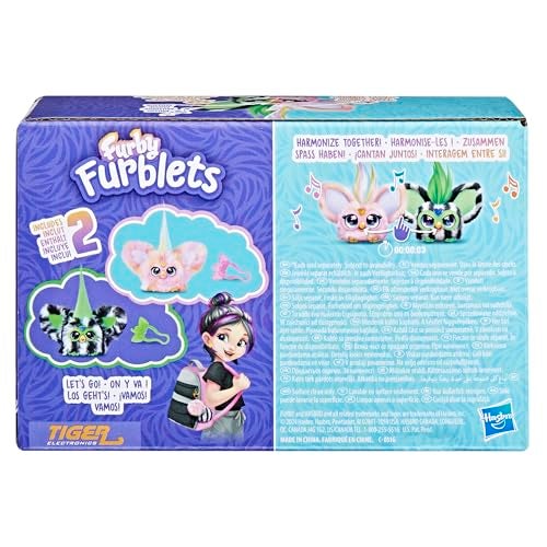 Furby Furblets Fierce & Fabulous 2 Pack, Greenie-Meanie & May-May with 45 Sounds Each, Electronic Plush Toys for Girls & Boys, Christmas Stocking Stuffer Gifts, Ages 6+ (Amazon Exclusive) - Image 4