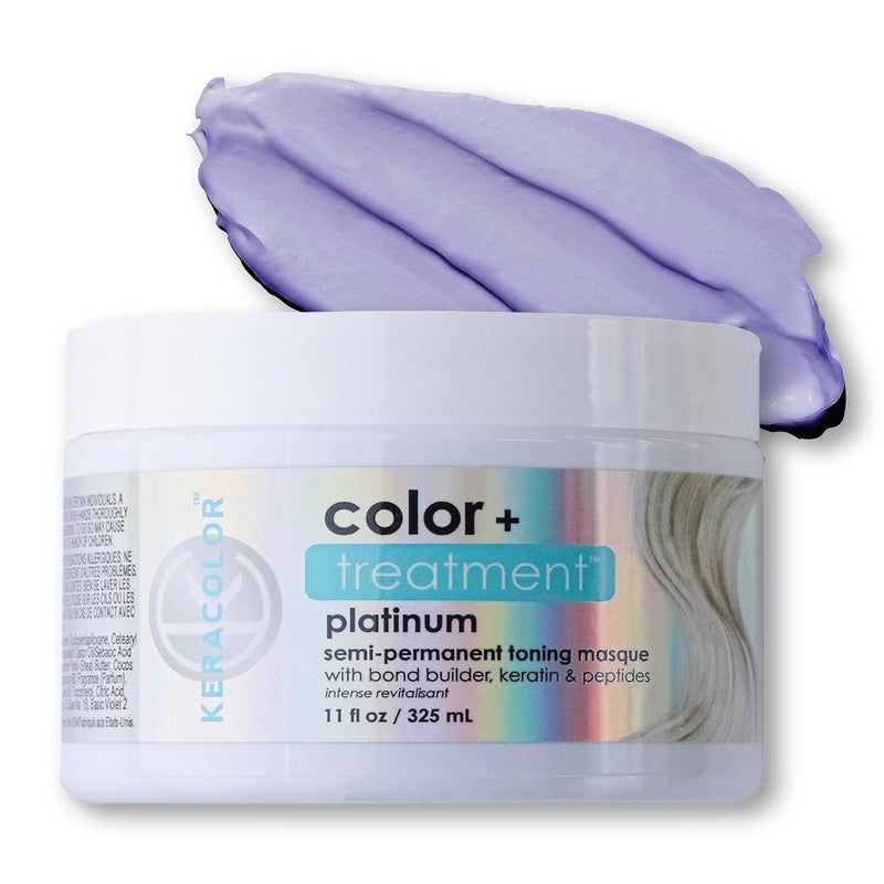 Keracolor Color + Treatment Toning Mask, Highly Pigmented Semi-Permanent Hair Color Masque for Vibrant, Hydrated Hair, 11 Fl Oz