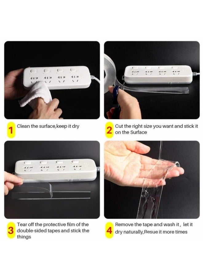 Healife Heavy-Duty Double-Sided Nano Tape - 3 Meters, Reusable & Traceless for Home, Office, and DIY Projects - Image 4