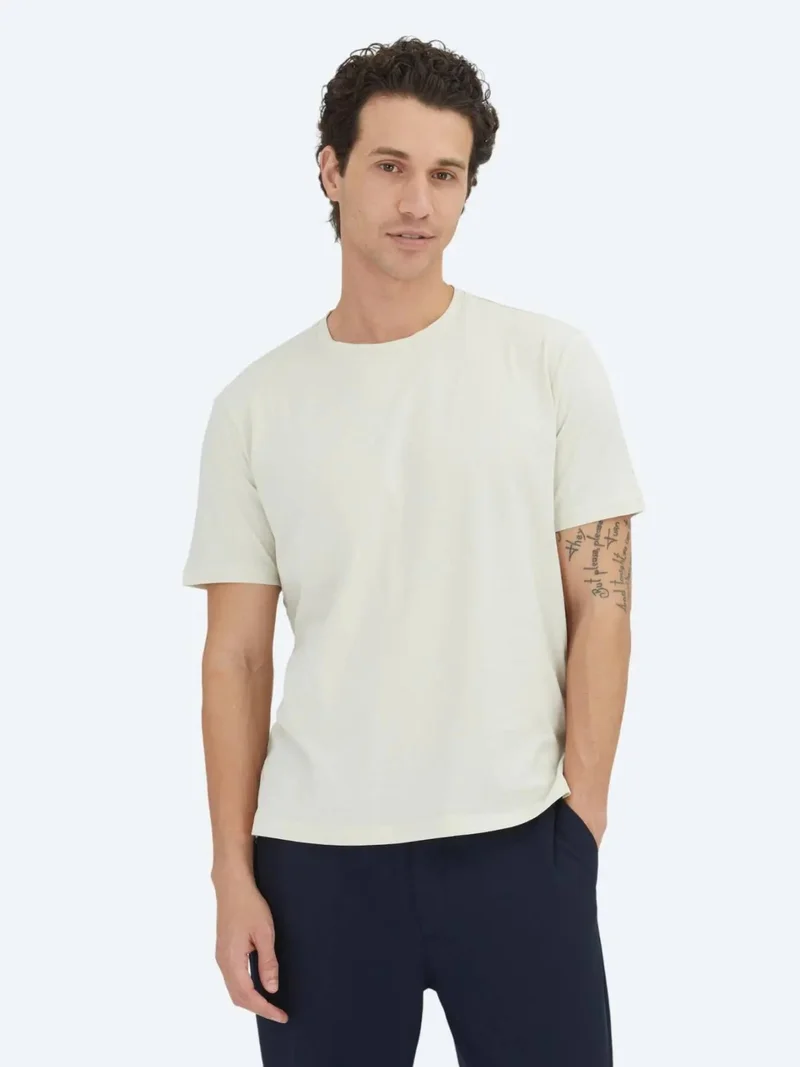 Kip Stone Plain Crew Neck 100% Cotton T-Shirt
