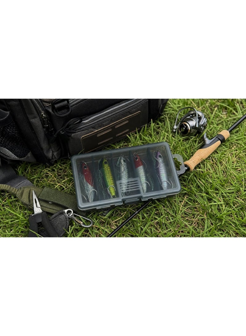 Five hard lures per pack, 3D eye minnow-type lures, crank-type lures, suitable for near-shore and long-distance casting, bottom fishing for grouper, bottom trident hook, easier to catch fish. (32g) Mixed colors. - Image 3