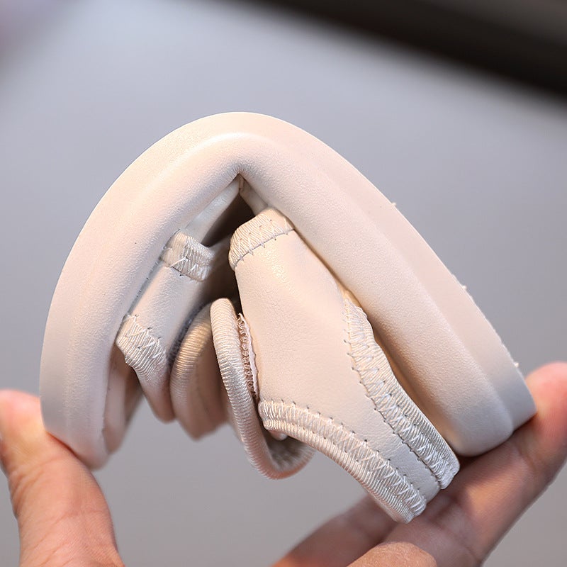 Children'S Sandals Solid Soft Bottom Boys Beach Shoes 2022 Summer Girls Leather Solid Color Sandals A Generation Of Hair - Image 5