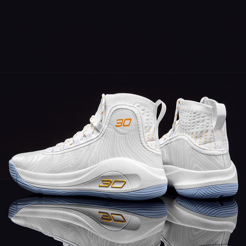 Small Size 34 Export Large Size New Basketball Shoes Men'S High-Top Middle School Students' Sports Shoes Non-Slip Practical Boots Running Shoes - Image 1