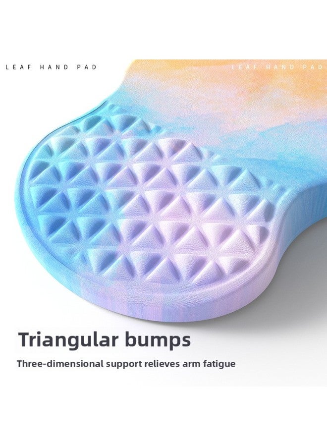 Ergonomic Wrist Pad Mouse Pad Silicone Memory Foam Wrist Pad Anti-slip Girl Mouse Wrist Pad Palm Pad-Color:Wrist Protector Mouse Pad [triangle Pattern Slope]]-Pattern:Colorful Ink Painting  - Image 5