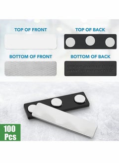 Excefore Magnetic Name Tag, 100 Pcs Magnetic Badge Holder for Clothes, Metal Magnetic Tags with 3 Neodymium Magnets  - Image 4