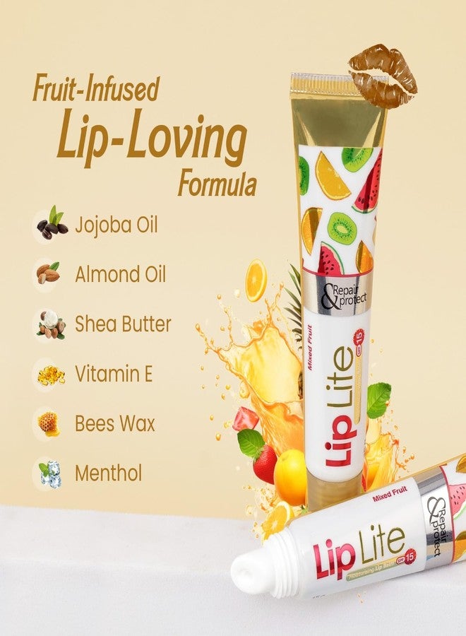 Leeford Liplite Moisturizing Lip Balm – Pack of 5 (15g Each) | Mixed Fruit Flavour | With SPF 15 for Sun Protection | Nourishes Dry & Chapped Lips | Non-Greasy, Long-Lasting Lip Care - Image 5