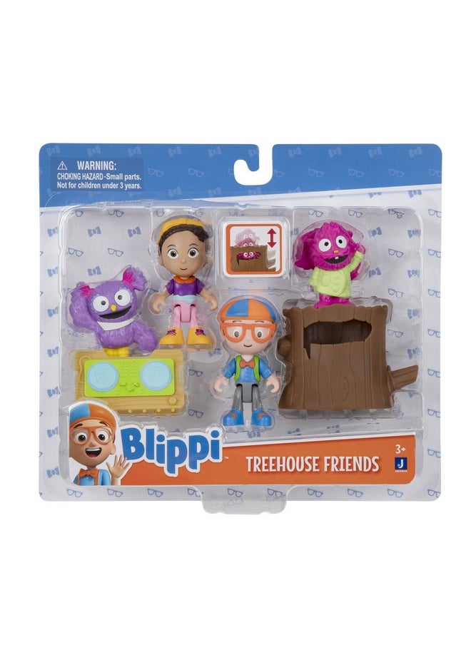 Blippi - Multipack Treehouse Friends Includes Meekah Scratch And Patch Toy Figures For Children And Toddlers Ages 2+ - Image 1