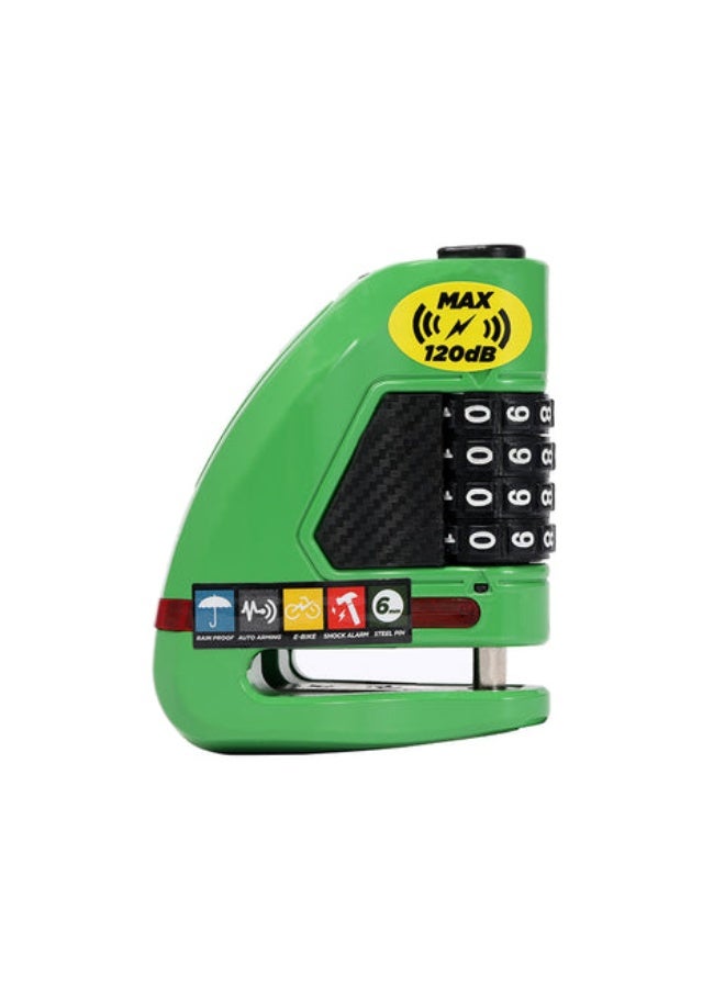 Ulac Air Alarm Combo 120dB Disc Lock Green - Image 1