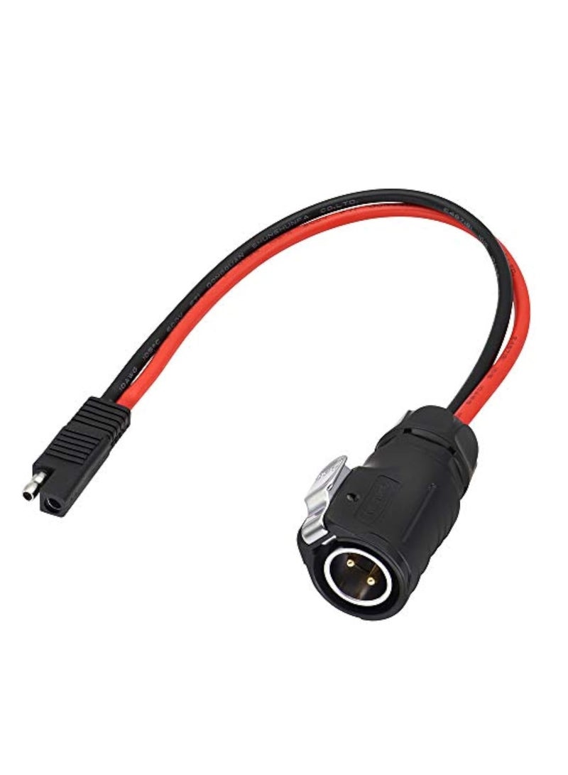Zikra 2 Pin Power Industrial Circular Connector to SAE Cable, for Solar Panel Suitcase and Grand Design, Fit for Furrion, Forrest River RV Solar Port, Solar Panel Suitcase, Grand Design RV's Industry, 10AWG - Image 1