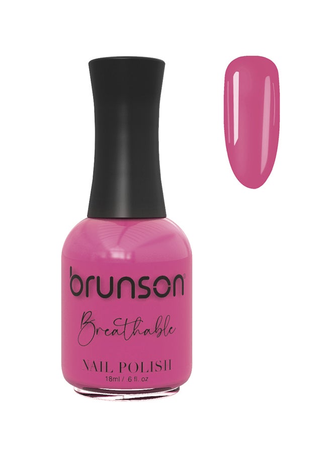 brunson Breathable Nail Polish Halal nail polish Wudu friendly Quick-Dry Vegan long lasting but easy peel off   18ml BH054