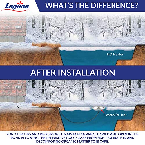 Laguna PowerHeat 315-Watt Floating Pond Heater for Outdoor Ponds with Fish – Thermostat-Controlled De-Icer with LED Indicator, Safe for Plastic & Liner Ponds, 22 ft Cord - Image 5