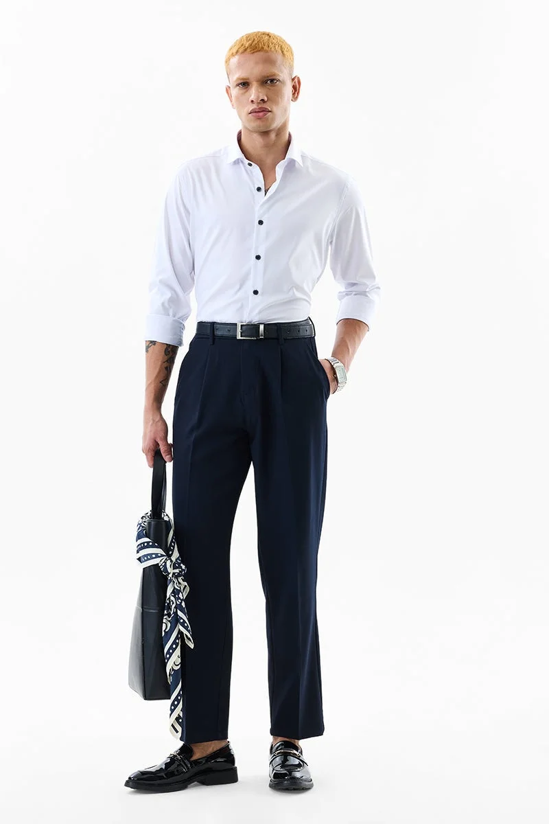 SNITCH Slim Fit White Shirt