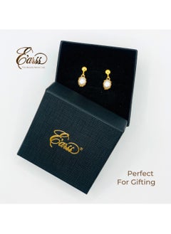 8 x 6 Oval Lace Pearl Drop Gold | Stainless Steel | 18K Gold Plated - pzsku/Z3846355CCBD6214E9128Z/45/_/1738406004/bcdb5267-2f77-4c61-b593-bf170f8cf66c