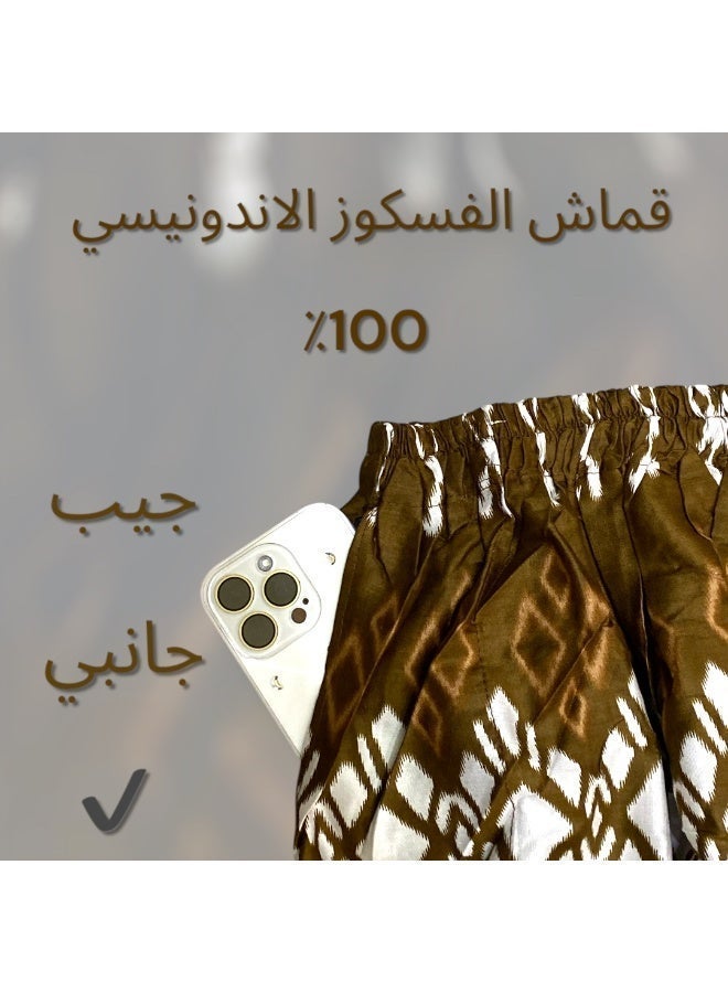 بهنس وزرة مطاط مع جيب جانبي للرجل فوطة رجالية وزرة صيفي مريحة جدا وباردة للرجال وزار رجالي معوز صارون صاروم اسباعية رجالية مناسب للمنزل والنوم وللرياضيين اوقات الصلاة - Image 4
