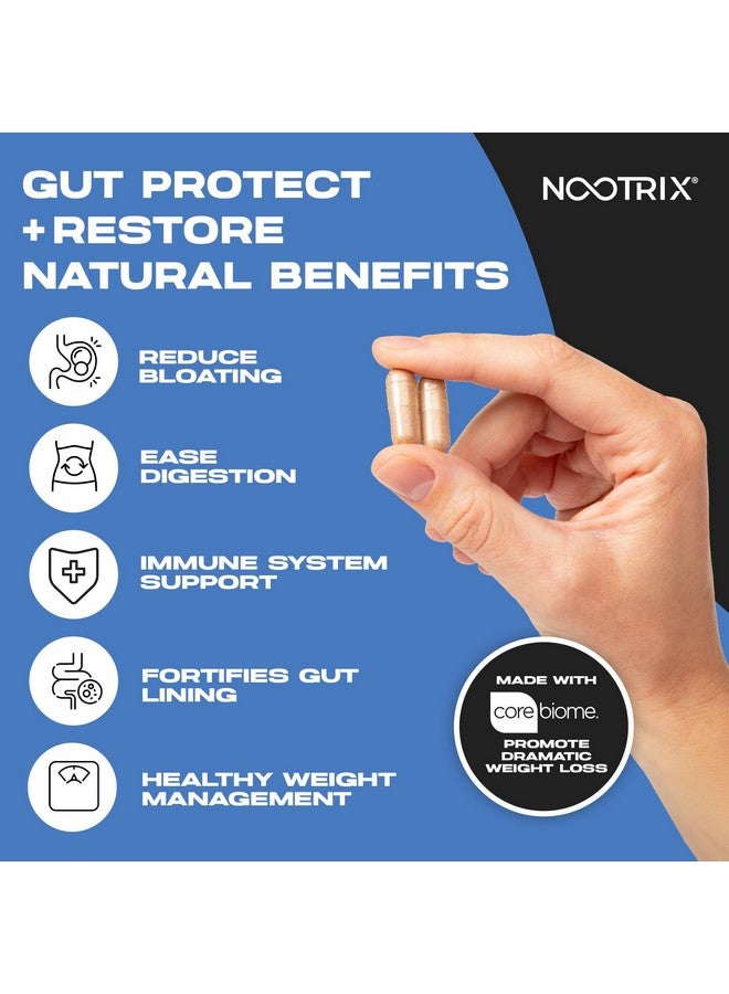 Nootrix Gut Protect and Restore Supplement | Probiotics for Gut Health, Colon Cleanse & Bloating Relief | Promotes Healthy Digestion | Digestive Enzymes, Postbiotics & Prebiotics | 180 Capsules - Image 5