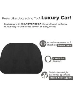 AGC Ergonomic Neck Support Cushion for Driving & Travel Memory Foam Car Headrest Pillow - Breathable Fabric, Adjustable Strap, Universal Fit for Cars, Office Chairs & Home HC-1012 Black - pzsku/Z38465BA4A39EE13891FBZ/45/1741171049/384d6058-bb9b-4e8a-bbb0-af515f1984bc