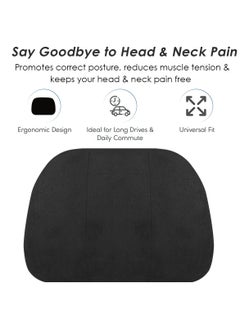 AGC Ergonomic Neck Support Cushion for Driving & Travel Memory Foam Car Headrest Pillow - Breathable Fabric, Adjustable Strap, Universal Fit for Cars, Office Chairs & Home HC-1012 Black - pzsku/Z38465BA4A39EE13891FBZ/45/1741171096/1a9c760a-90de-445d-af21-493213d1d0c6