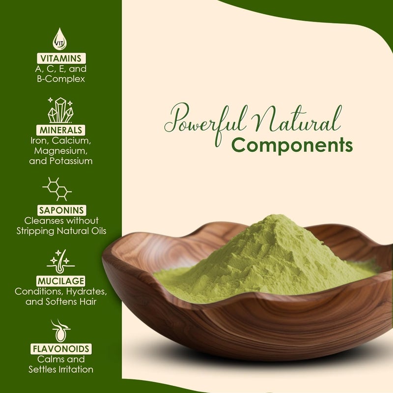 minature Mi Nature Fresh Sidr Leaves Powder 100gm 35oz Natural Deep Cleansing Conditioning Herb for Hair Care Traditional Herbal Cleanser Plantbased Source of Mucilages and Saponins - Image 4