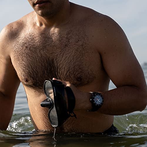 Luminox لومينوكس روبر - أساس نافي سيل - ساعة رجالية تناظرية 45مم - ساعة غطس تناظرية XS.3602.NSF - ساعات رجالية تناظرية - صُنعت في سويسرا، أسود، رياضية غطس، قرص أزرق، سوار أسود - Image 5