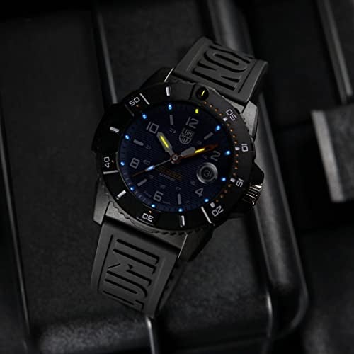 Luminox لومينوكس روبر - أساس نافي سيل - ساعة رجالية تناظرية 45مم - ساعة غطس تناظرية XS.3602.NSF - ساعات رجالية تناظرية - صُنعت في سويسرا، أسود، رياضية غطس، قرص أزرق، سوار أسود - Image 4