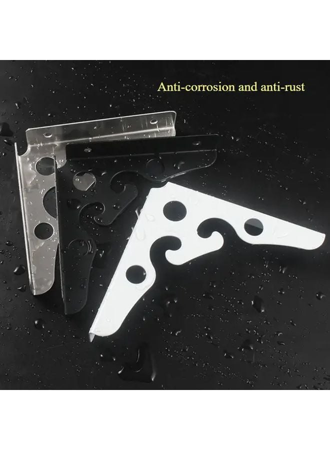 Heavy Duty Black L Shaped Corner Brackets 2pcs With Installation Screws - Image 5