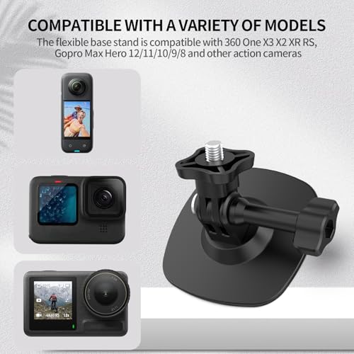 Taisioner 3pcs Flexible Adhesive Sticky Mount Compatible with Insta360 Helmet Mount X5X4X3X2 GO 23S Hero 1312111098 Snowboard Surfboard for Insta 360 Mount Kit - Image 3