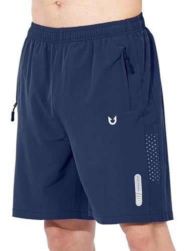 NORTHYARD Men's Athletic Running Shorts Quick Dry Workout Shorts 7"/ 5"/ 9" Lightweight Sports Gym Basketball Shorts Hiking Exercise DARKBLUE L - Image 1