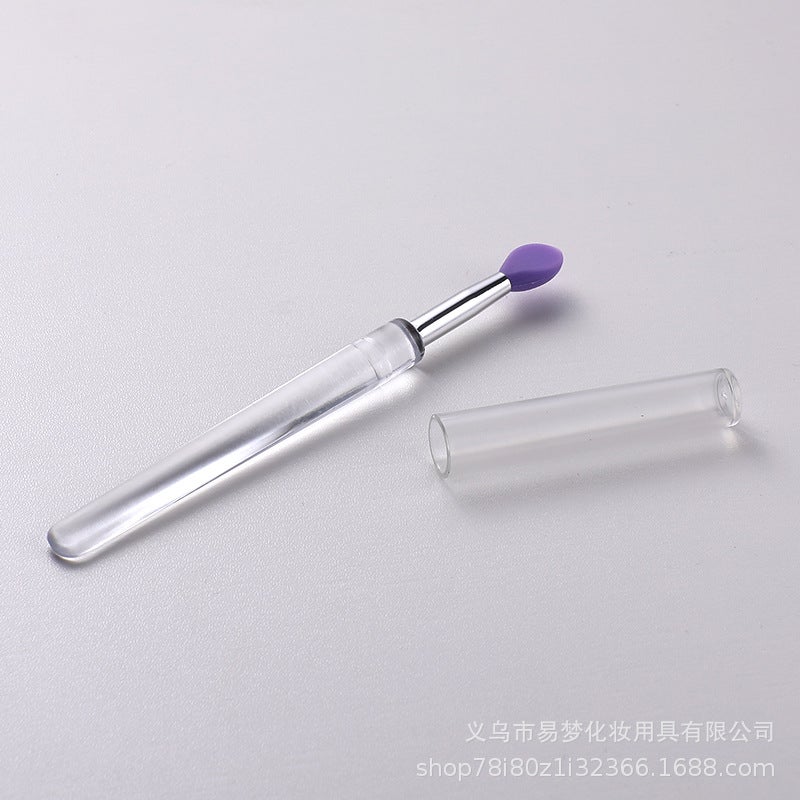 Portable Dustproof Silicone Lip Brush Painting Eye Brush Line Lipstick Brush Lipstick Brush Travel Makeup Brush - Image 1