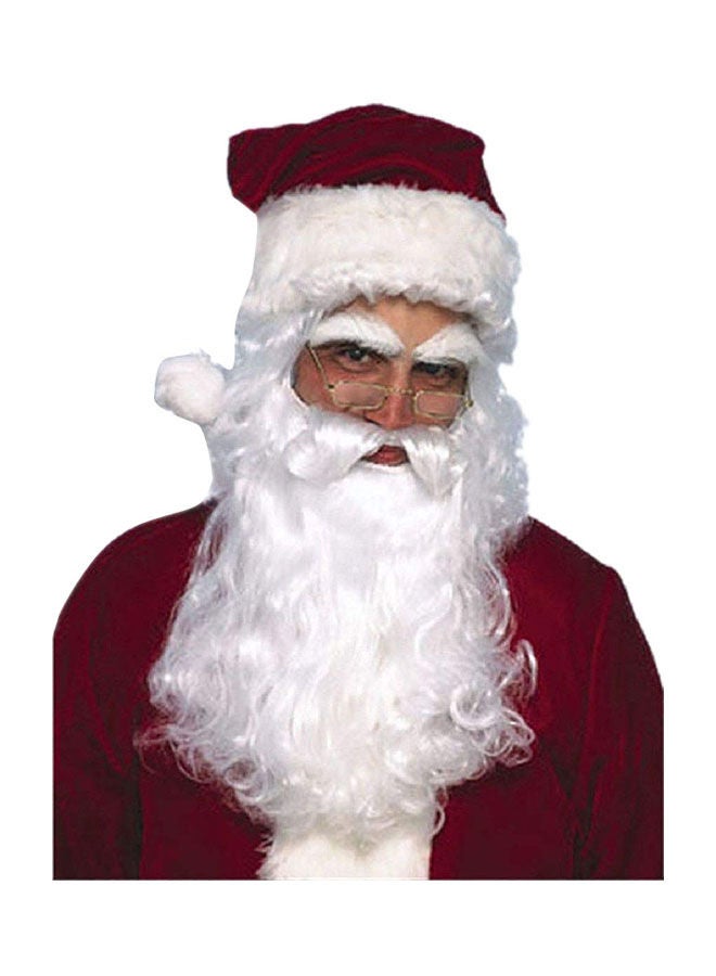 NIBEMINENT Santa Claus Costume Wig With Beard And Moustache White