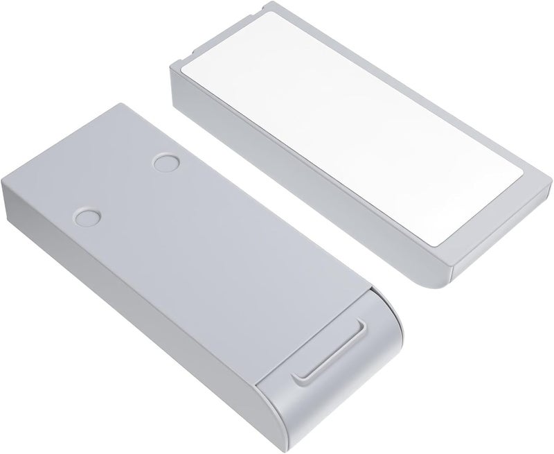 2pcs Hidden Adhesive Pen Box with Cover, Gray Invisible Drawer Type Desk Bottom Storage Organizer for Office and School Stationery - Image 1