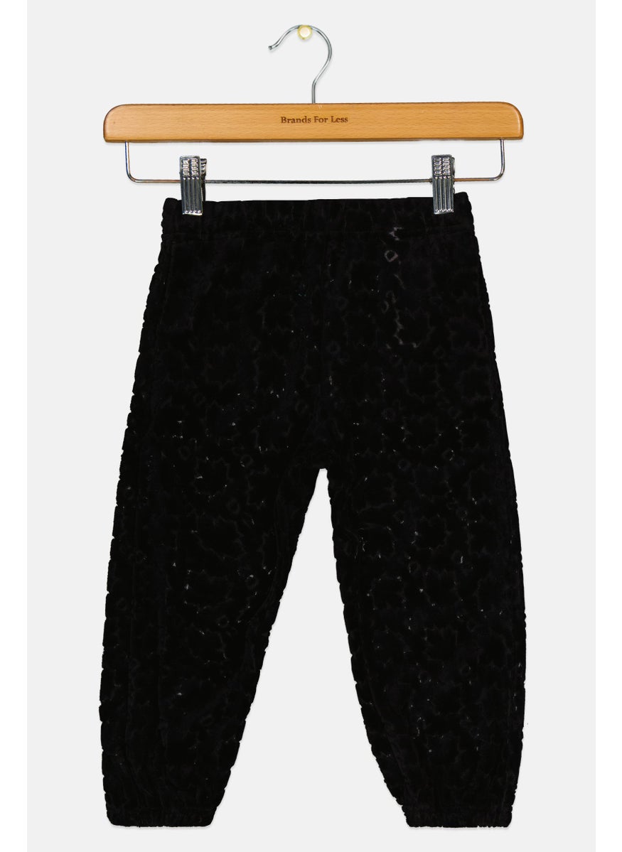 DSQUARED2 Toddlers Girl Textured Pull On Pants, Black  - Image 2