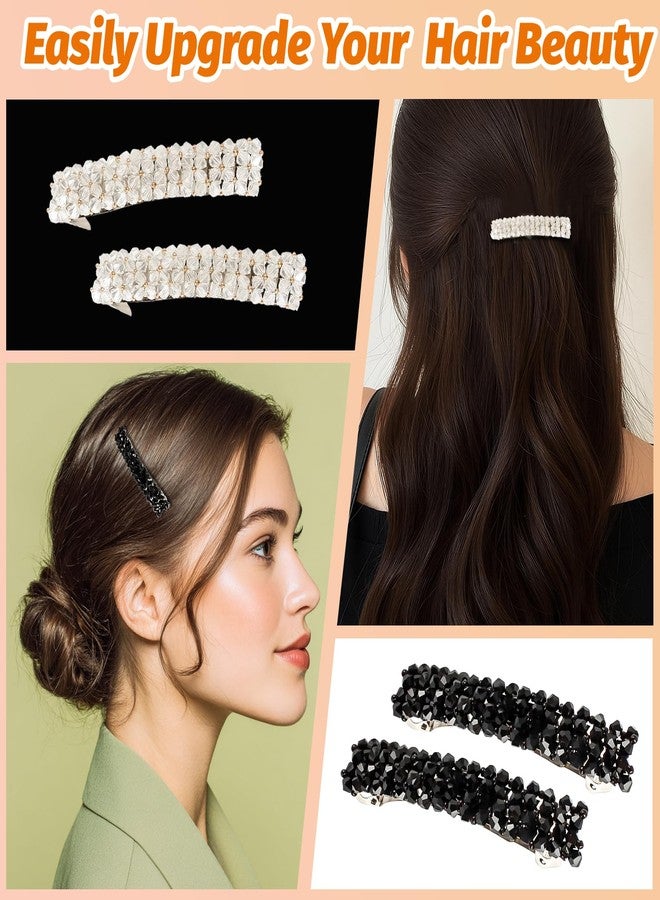 VinBee Crystal Hair Barrettes For Women, Cute Rhinestone Hair Clips Accessories,Fashion Rhinestone HairPins Bobby Pins For Women And Girls Gift -7 Colors - Image 4
