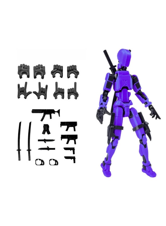 3rd Generation Lucky Jointed Doll 3D Printed Toy Multi-Joint Mobile Figure Collectible DIY Special Youth Suitable-Color:blue Gray - Image 3