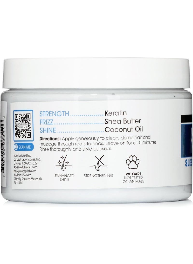 Advanced Clinicals Advanced Clinicals Keratin Sleek + Smooth Hair Mask - For Weak/Color Treated Hair (340g).  - Image 5