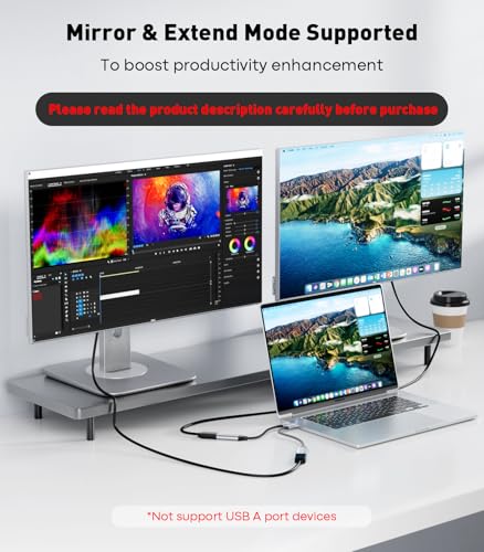 UANTIN USB C to HDMI Adapter (4K@60Hz) High-Speed USB Type-C 3.1 to HDMI Cable Adapter [Thunderbolt 3/4/5 Compatible] for iPhone 15/16 Series, MacBook Pro/Air, iPad, Galaxy S24, Other USBC Laptop - Image 5