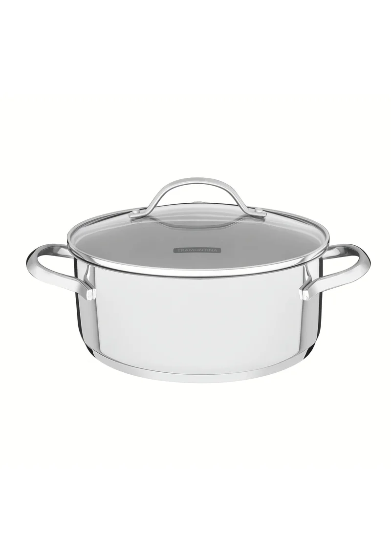 ترامونتينا Tramontina Una 16cm 1.4L Stainless Steel Shallow Casserole with Tri-ply Bottom