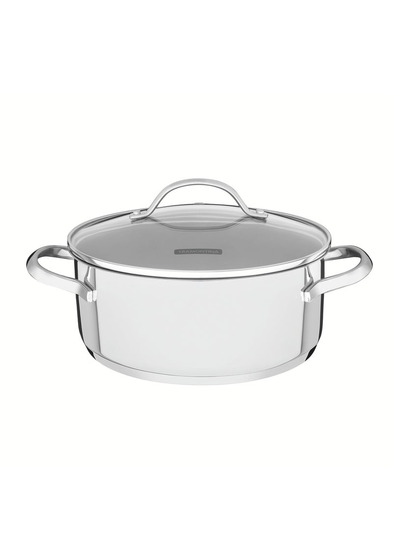 ترامونتينا أونا  سم . لتر كسرولة ستانلس ستيل بقاع ثلاثي الطبقات - Image 1
